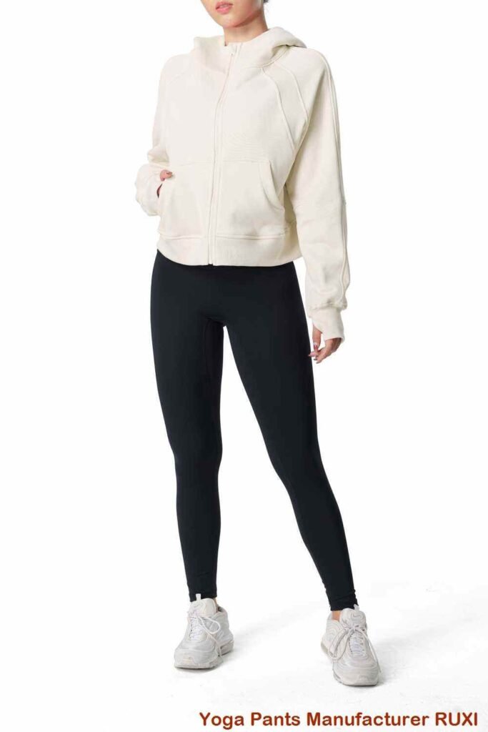 بنطال ضيق بخصر مرتفع مع جيوب RUXI